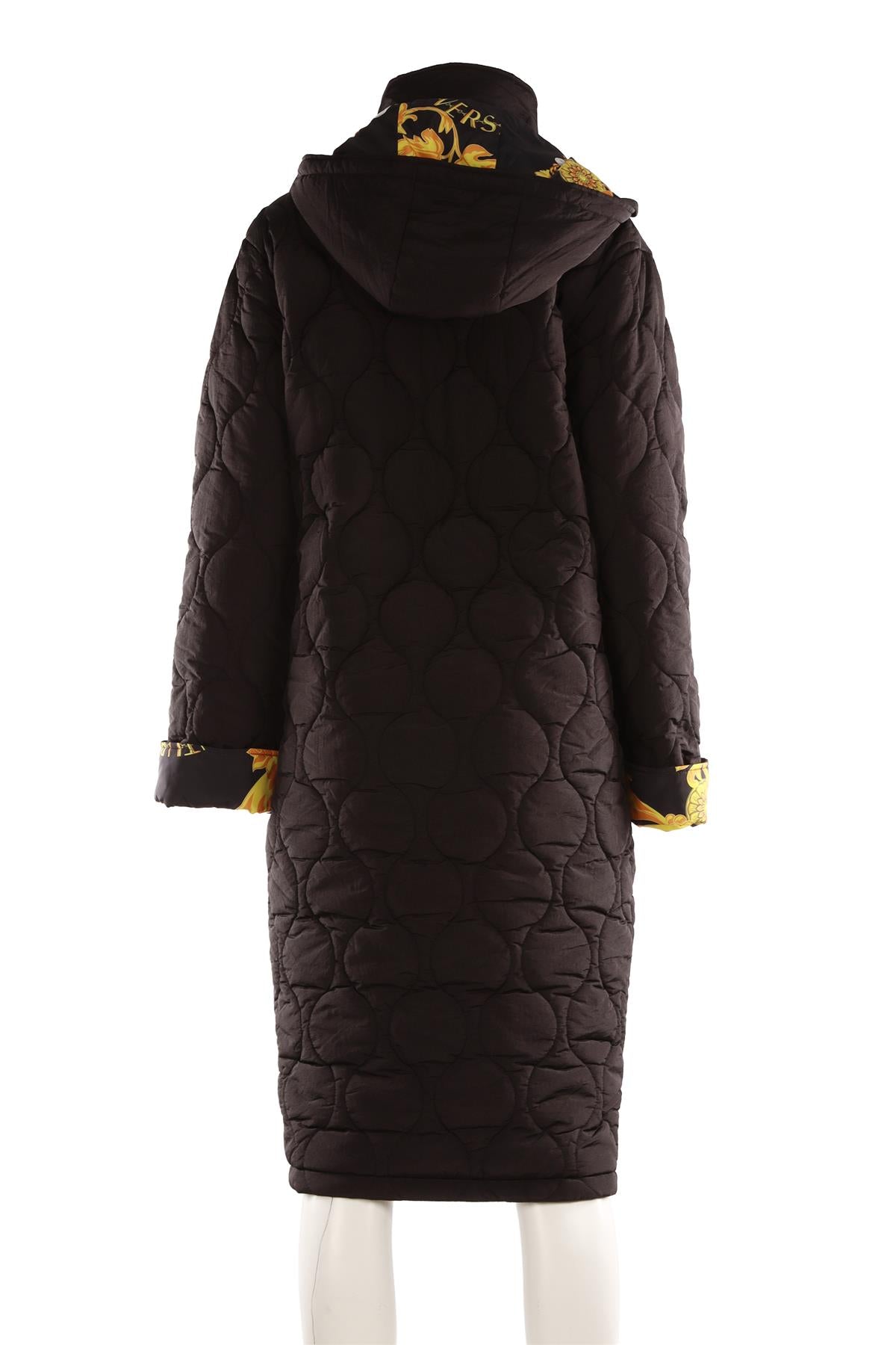 VERSACE JEANS COUTURE BLACK PADDED SHELL COAT IT 38 UK 6