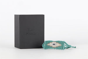 Diane Kordas Blue Evil Eye Diamond and Cord Bracelet