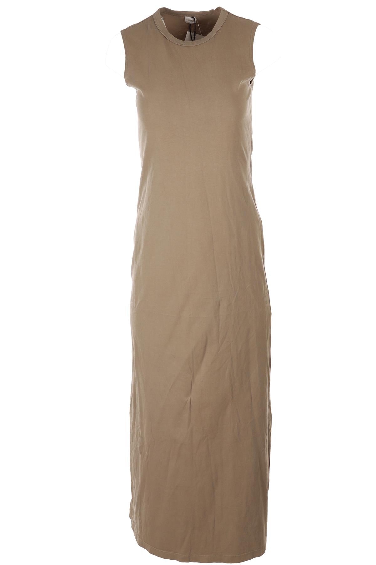 LESET KHAKI COTTON MIDI DRESS XSMALL