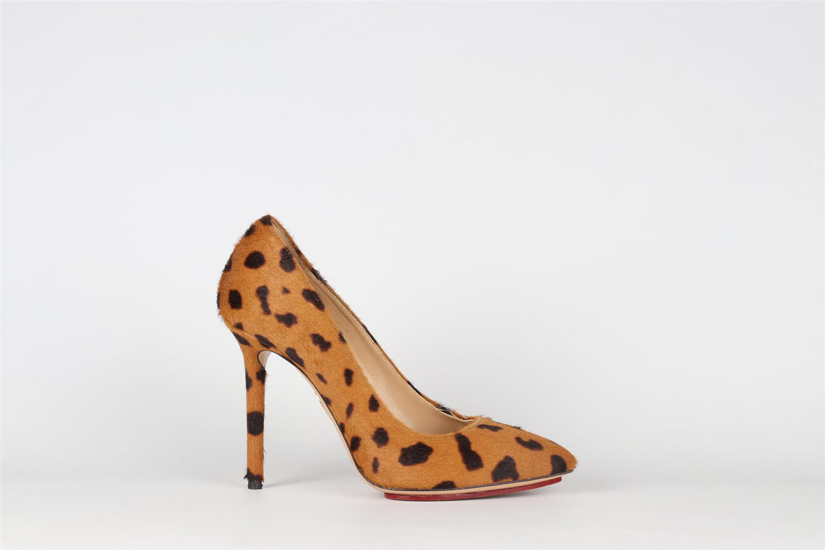 CHARLOTTE OLYMPIA BROWN CALF HAIR PUMPS EU 36 UK 3 US 6