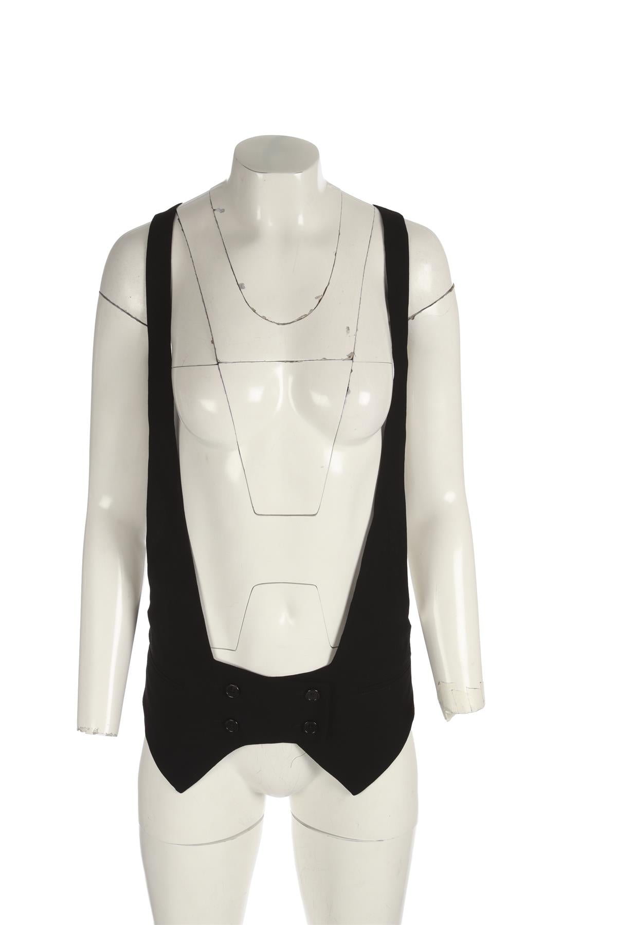 BLACK COTTON WAISTCOAT