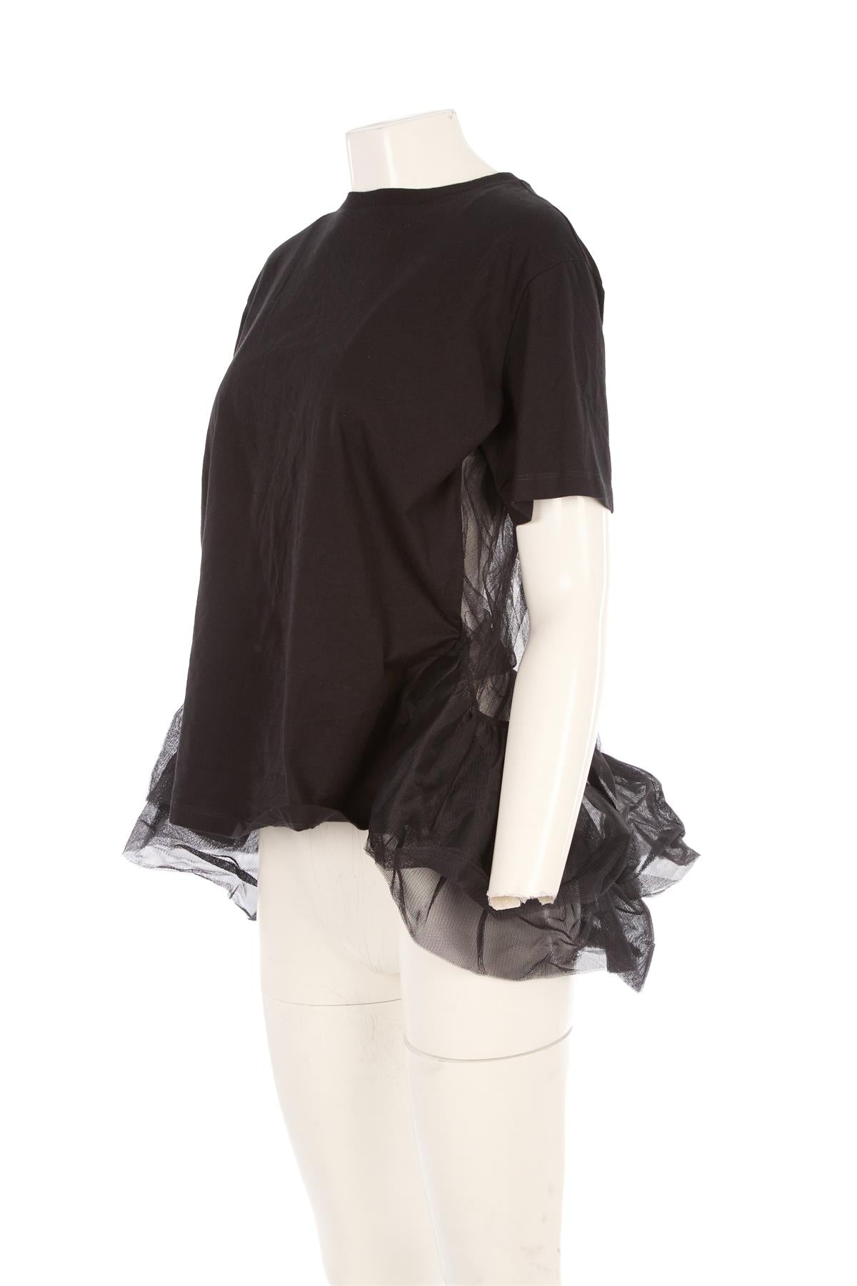 ALEXANDER MCQUEEN BLACK COTTON T-SHIRT MEDIUM