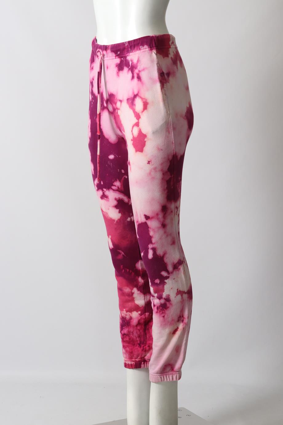COTTON CITIZEN TIE DYED COTTON JERSEY TRACK PANTS SMALL
