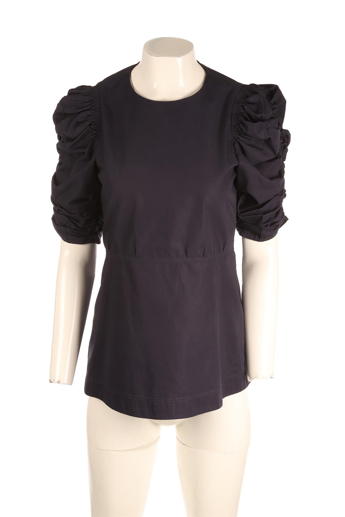 CELINE NAVY COTTON TOP FR 38 UK 10