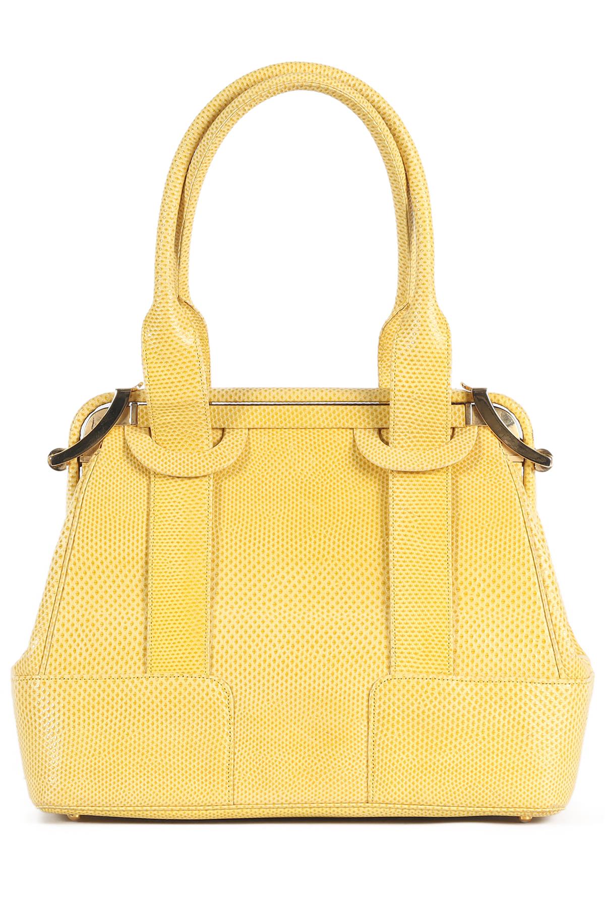 JUDITH LEIBER SNAKE EFFECT LEATHER TOTE BAG