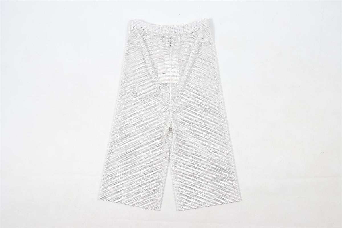 MACH & MACH SILVER CRYSTAL SHORTS UK 10 US 6