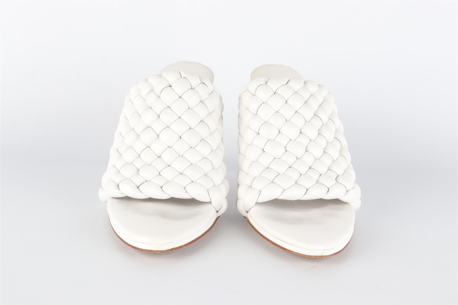 BOTTEGA VENETA WHITE LEATHER MULES EU 39 UK 6 US 9