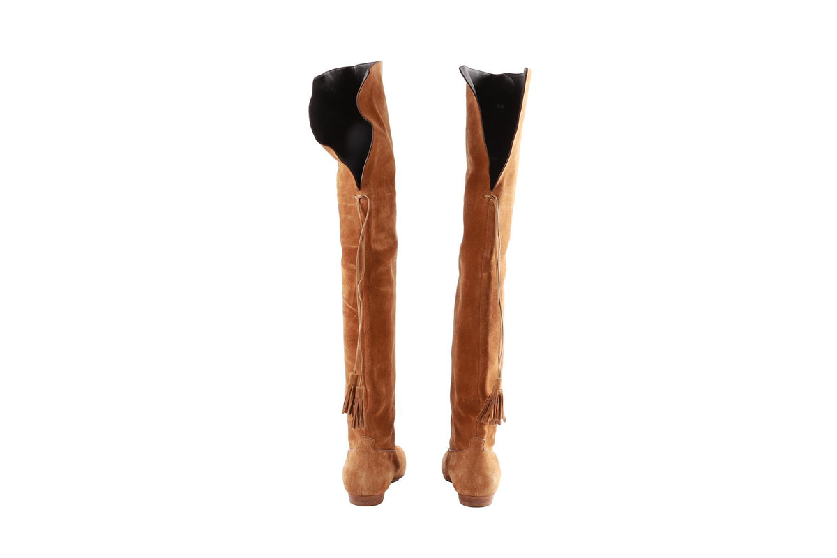 TAN SUEDE OVER THE KNEE BOOTS