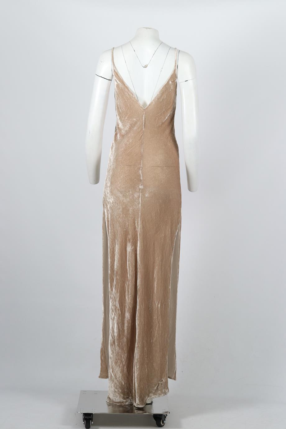JUAN CARLOS OBANDO VELVET MAXI DRESS US 2 UK 6