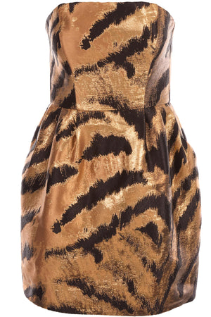 P.A.R.O.S.H GOLD MINI DRESS SMALL