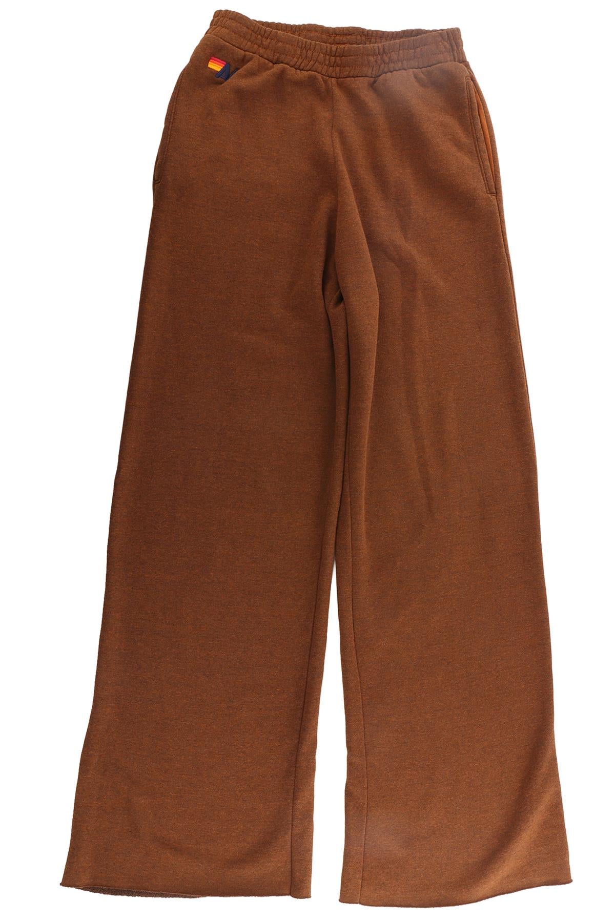 AVIATOR NATION BROWN COTTON TRACKPANTS MEDIUM