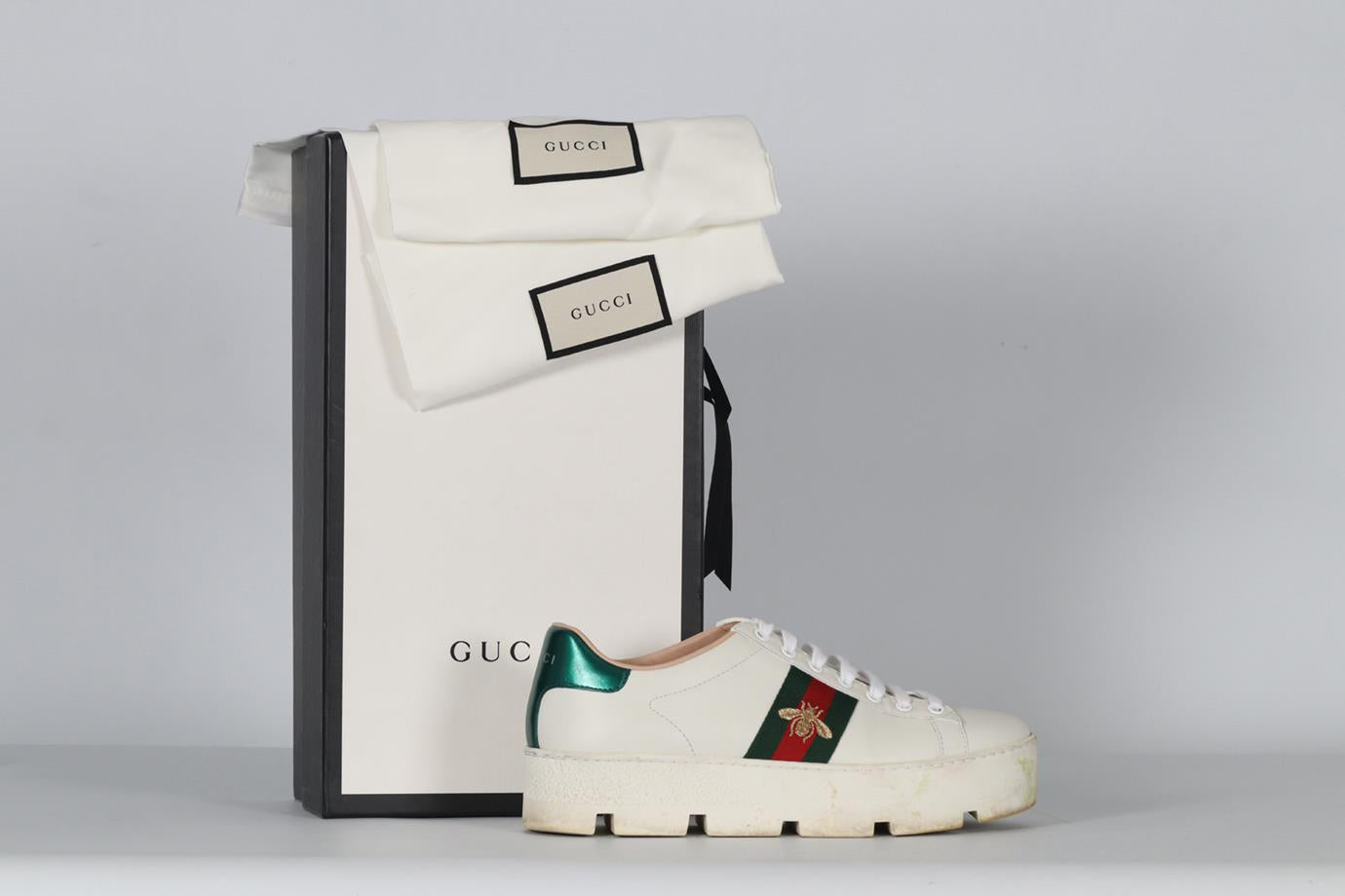 Gucci ace platform hot sale leather sneakers