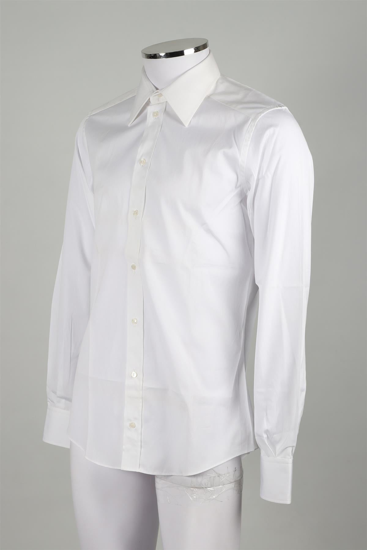 DOLCE & GABBANA WHITE MEN'S COTTON SHIRT UK/US COLLAR 15 3/4 UK/US CHEST 40