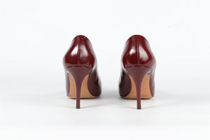 CELINE BURGUNDY LEATHER PUMPS EU 38.5 UK 5.5 US 8.5