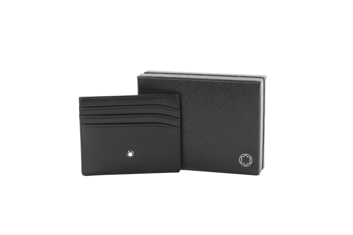 MONT BLANC BLACK LEATHER CARD HOLDER