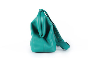 BOTTEGA VENETA TEAL POINT MEDIUM LEATHER TOTE BAG