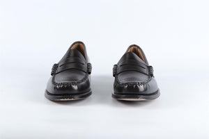 G.H. BASS BLACK MEN'S LEATHER LOAFERS UK 10.5 EU 44.5 US 11.5