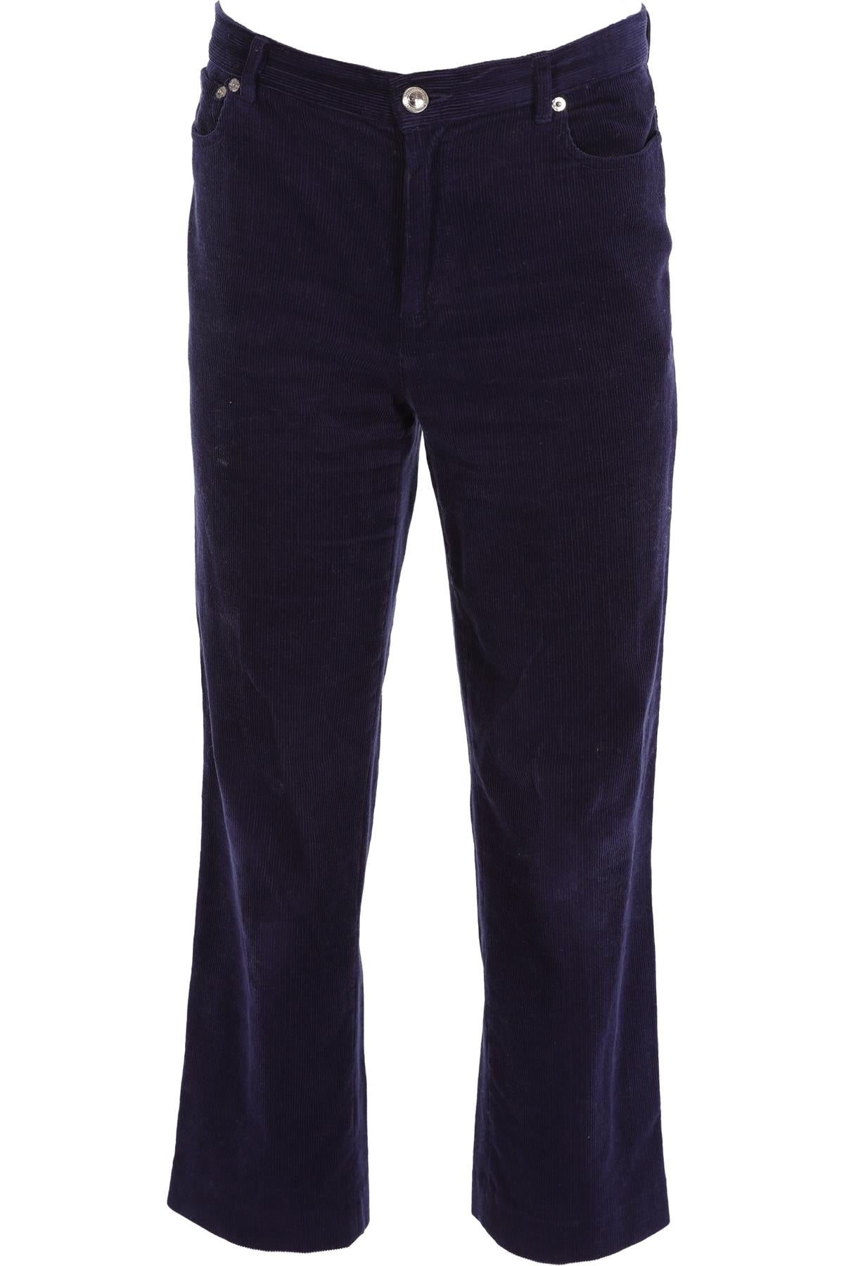 A.P.C JEAN NAVY CORDUROY STRAIGHT LEG PANTS W28 UK 10