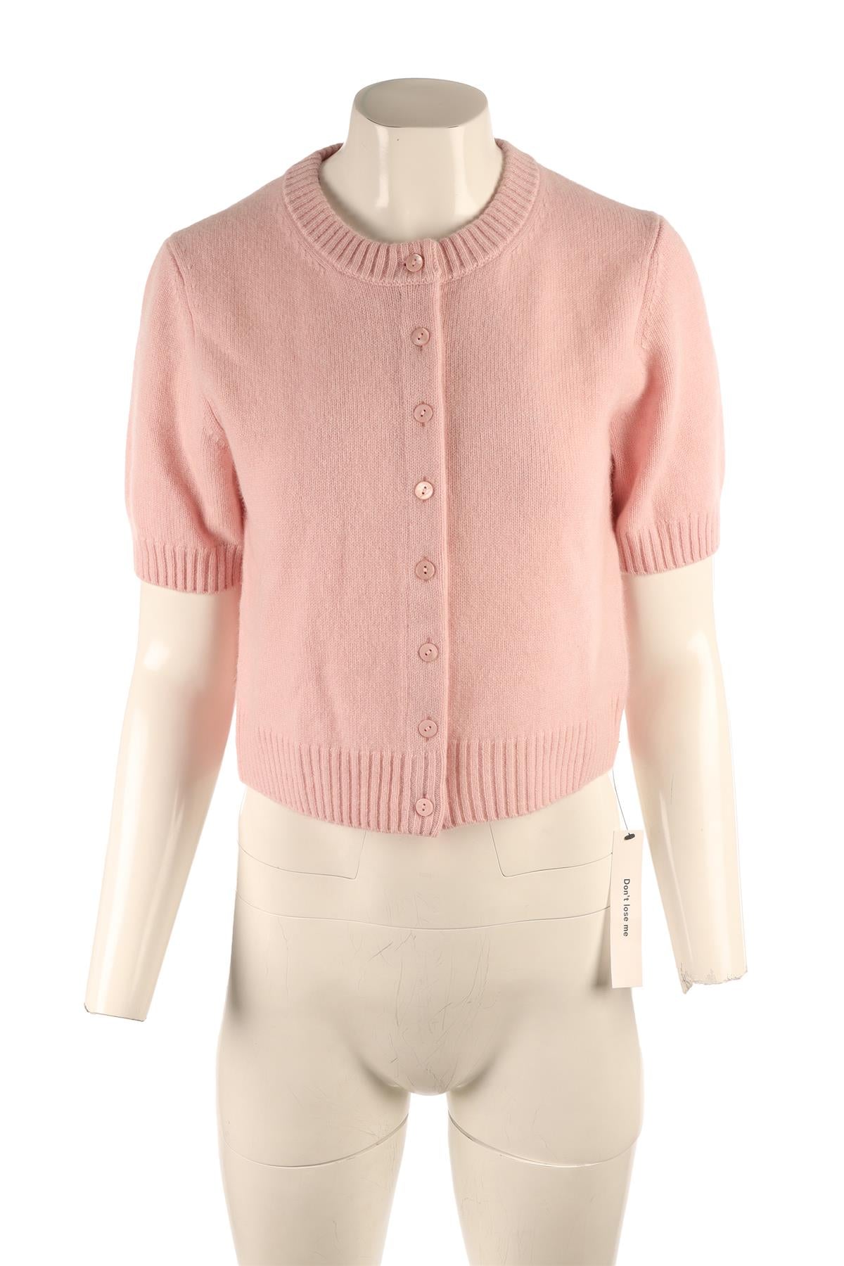 REFORMATION PINK CASHMERE CARDIGAN SMALL