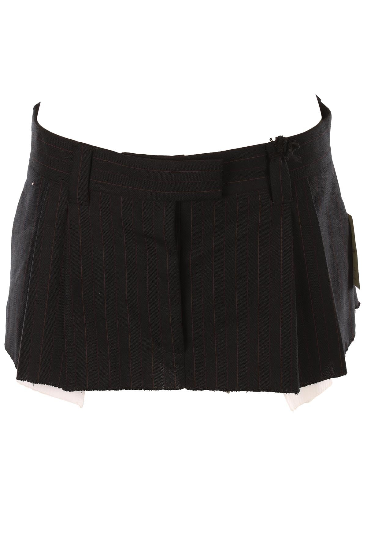 MIU MIU NAVY WOOL MINI SKIRT IT 40 UK 8