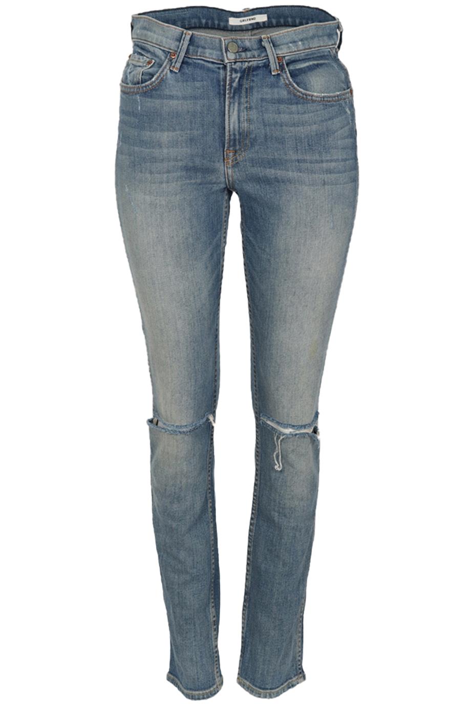 GRLFRND DISTRESSED HIGH RISE SKINNY JEANS W26 UK 8