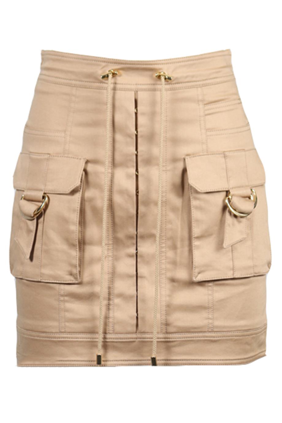 BALMAIN COTTON BLEND MINI SKIRT FR 38 UK 10