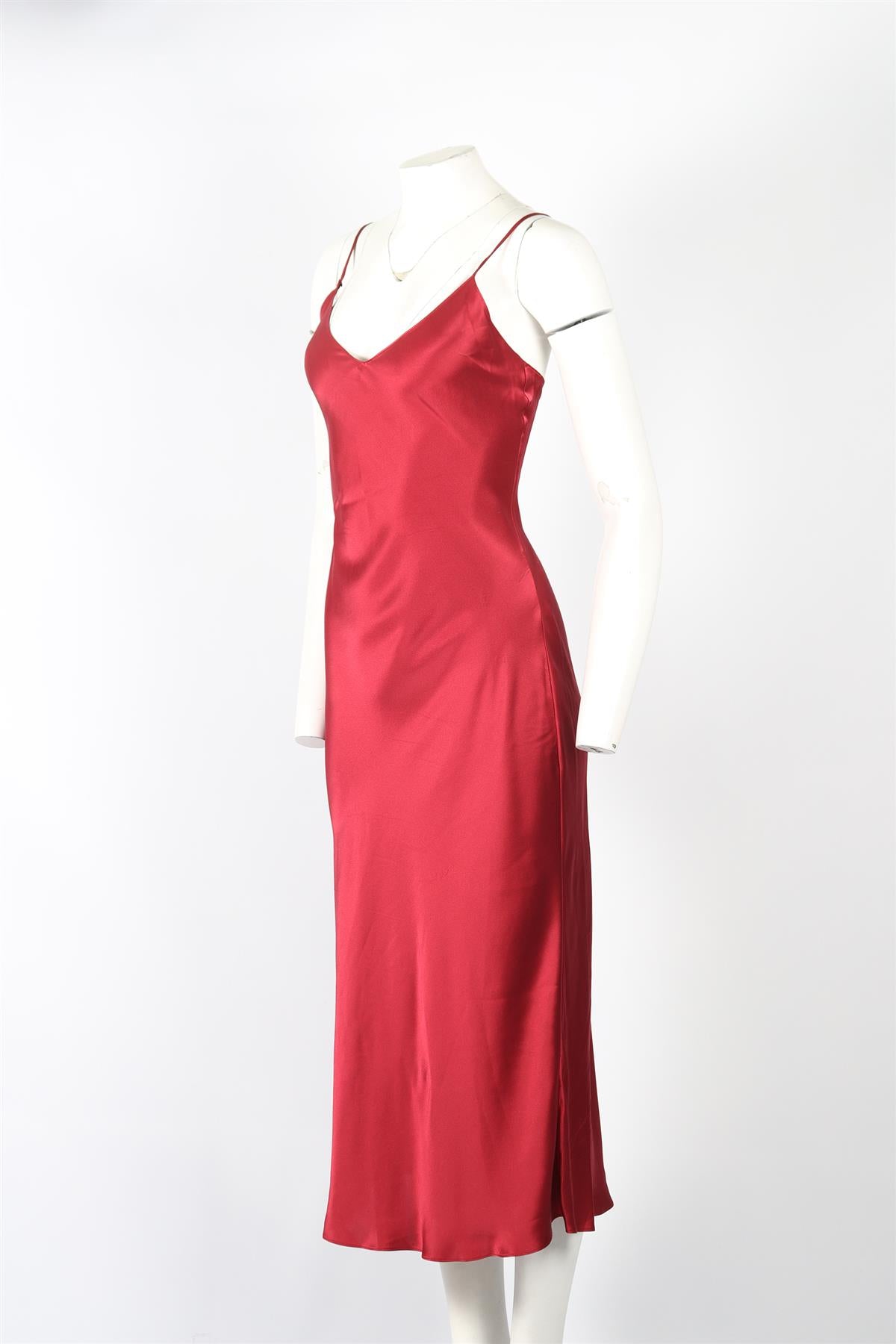 SABLYN SILK MIDI DRESS LARGE
