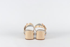 PRADA BEIGE PATENT LEATHER SANDALS EU 37 UK 4 US 7