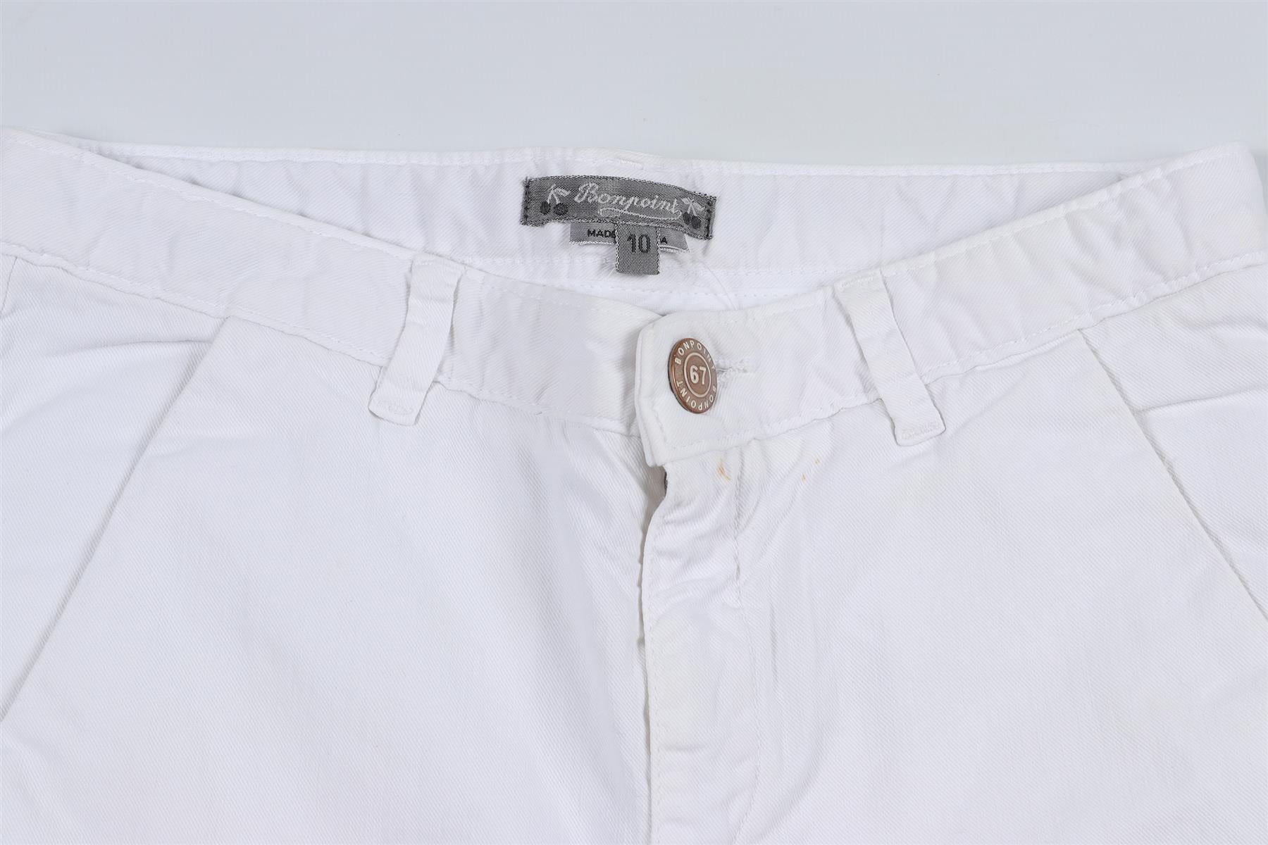 BONPOINT WHITE KIDS BOY SHORTS 10 YEARS