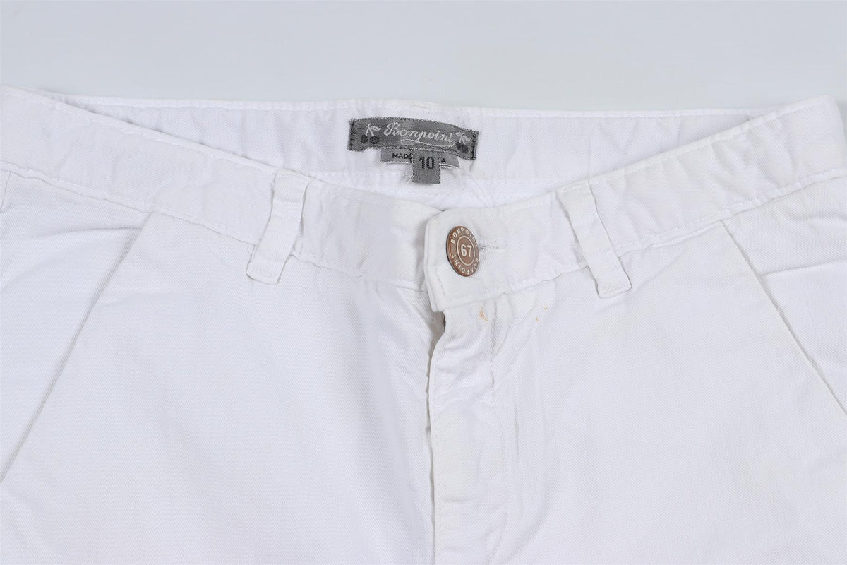 BONPOINT WHITE KIDS BOY SHORTS 10 YEARS