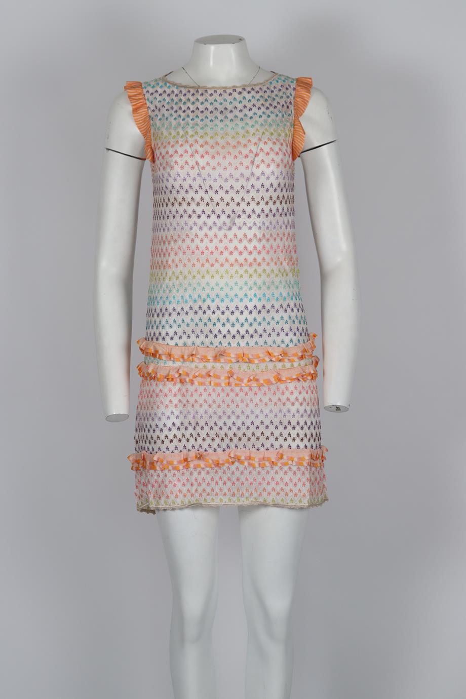 MISSONI MARE CROCHET KNIT MINI DRESS IT 40 UK 8