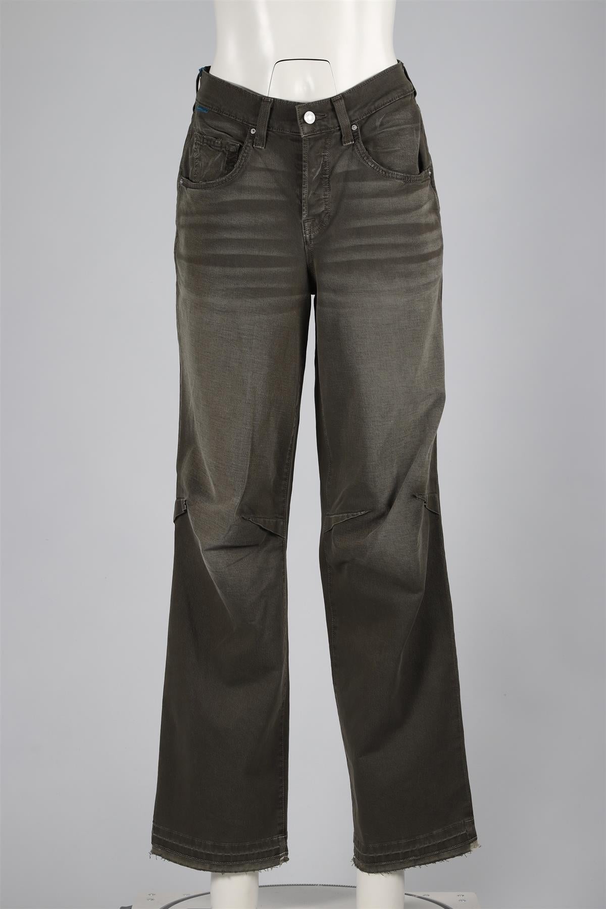 COTTON CITIZEN TAUPE GREEN BLEND WIDE LEG PANTS W24