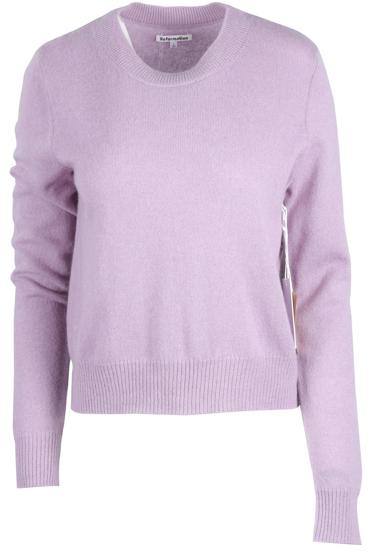 REFORMATION PURPLE CASHMERE SWEATER LARGE