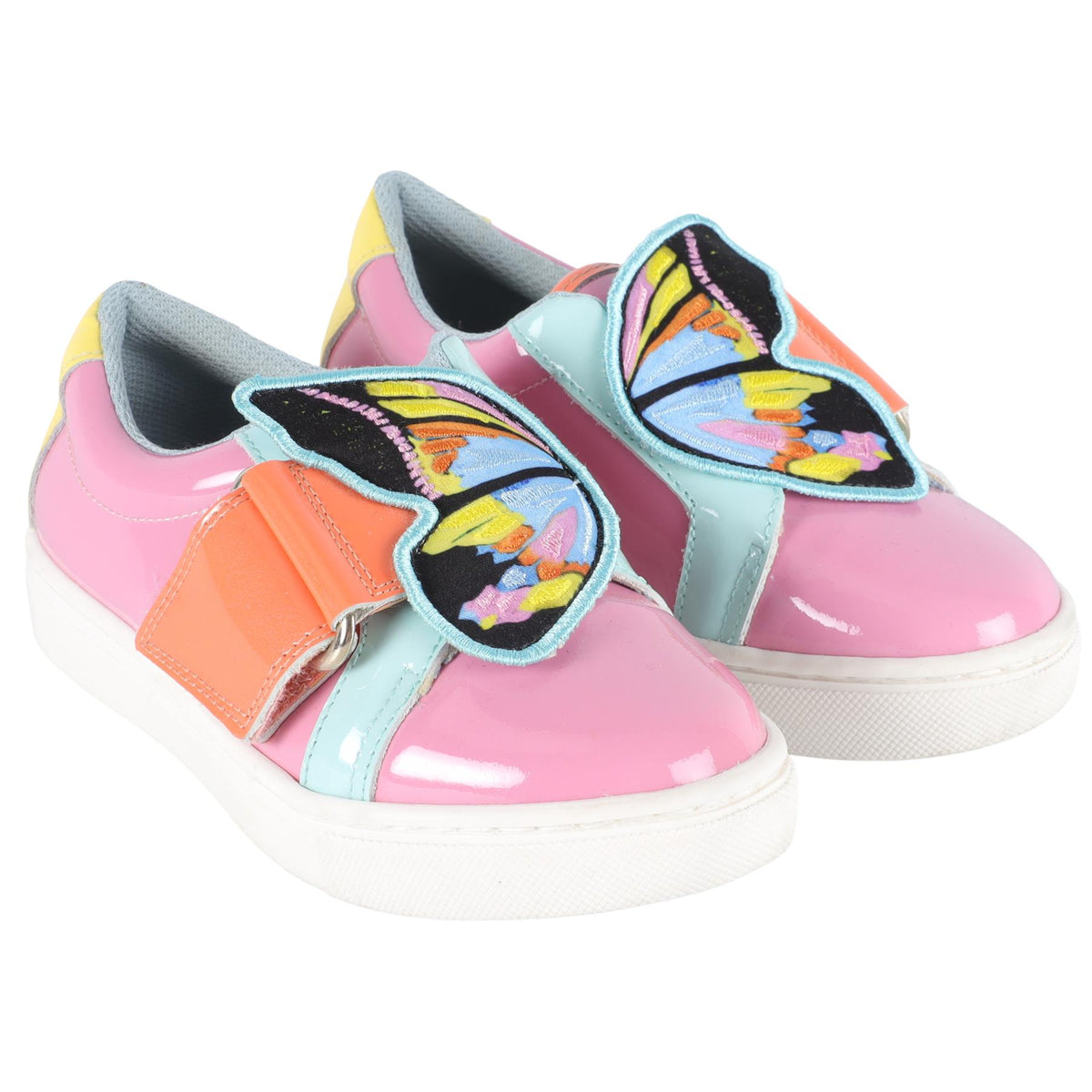 SOPHIA WEBSTER PINK KIDS GIRLS LEATHER SNEAKERS EU 26 UK 8.5 US 9.5