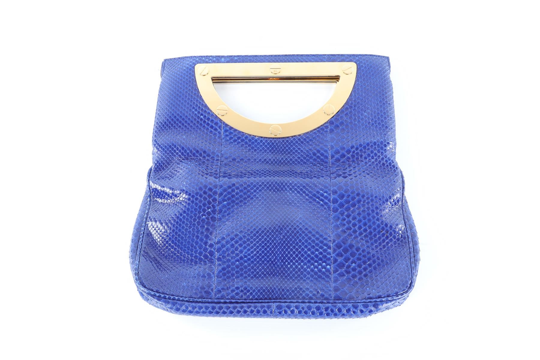 TOM FORD BLUE PYTHON CLUTCH