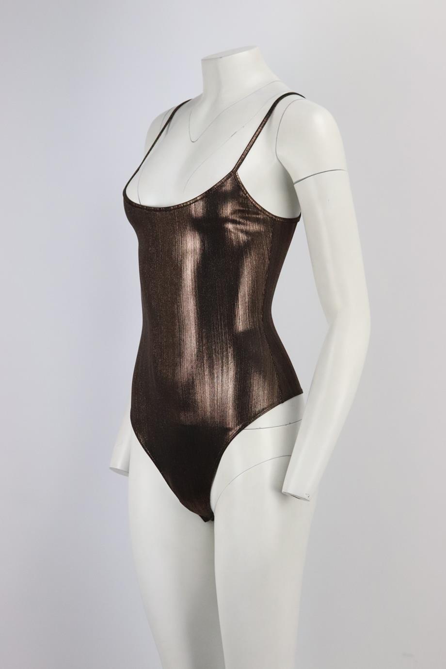 ALIX METALLIC STRETCH BODYSUIT SMALL
