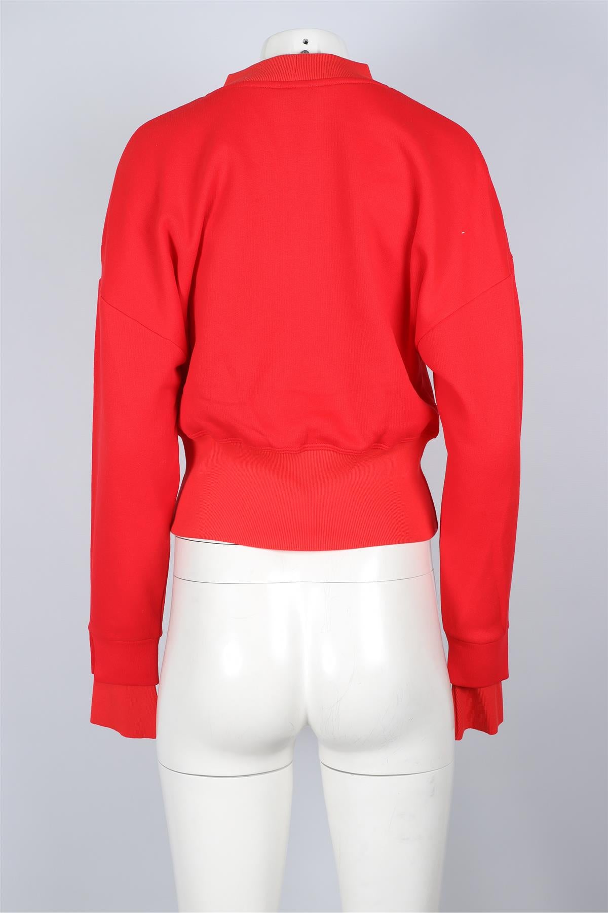THE RANGE RED COTTON SWEATSHIRT LARGE