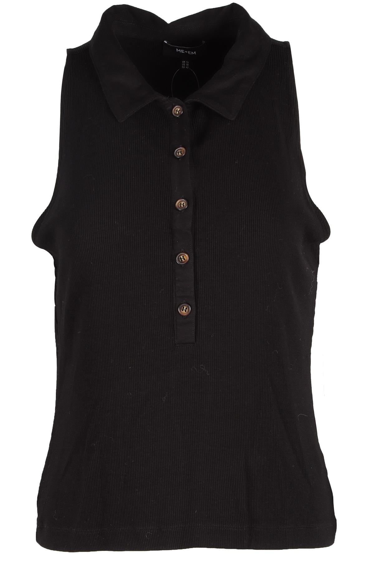 ME+EM BLACK KNIT TOP UK 14