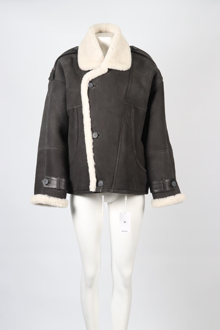 MEOTINE SHEARLING AND SUEDE JACKET MEDIUM-LARGE