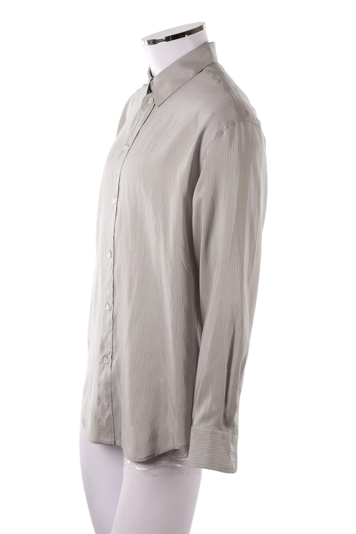GREY MEN'S SILK SHIRT