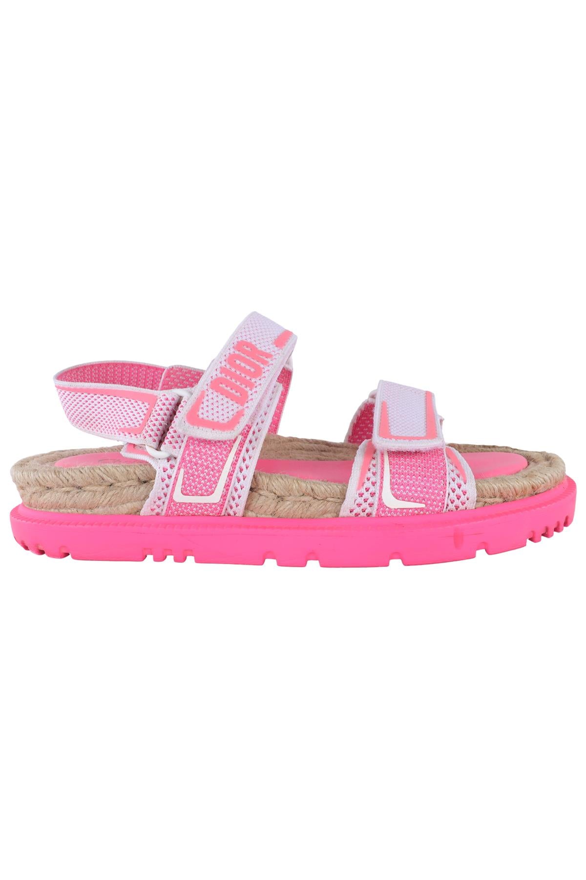 CHRISTIAN DIOR PINK DIORACT FABRIC SANDALS EU 38 UK 5