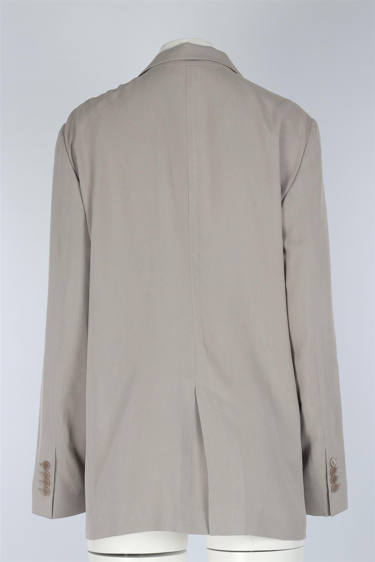 BOTTEGA VENETA GREY SILK TOP IT 46 UK 14