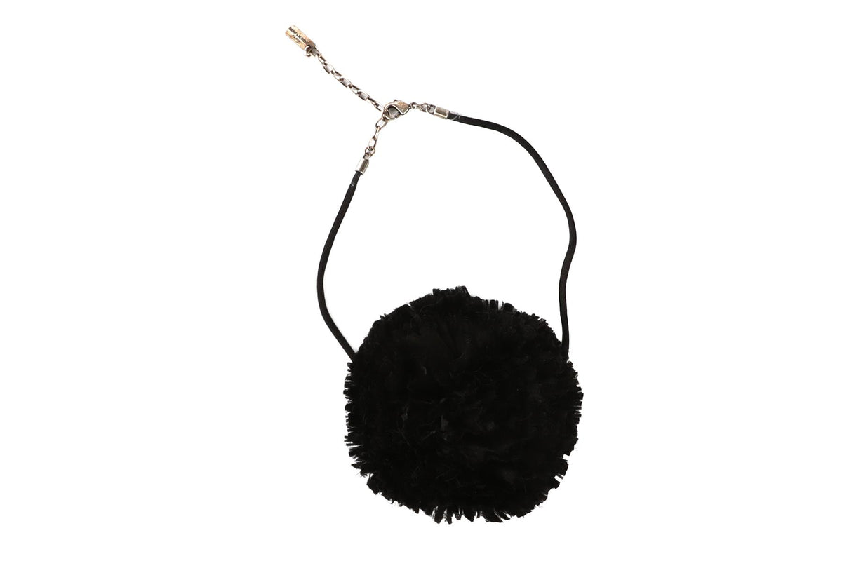 SAINT LAURENT BLACK SATIN CHOKER