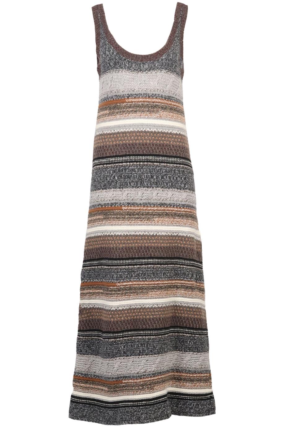 CHLOÉ WOOL AND CASHMERE BLEND MAXI DRESS MEDIUM