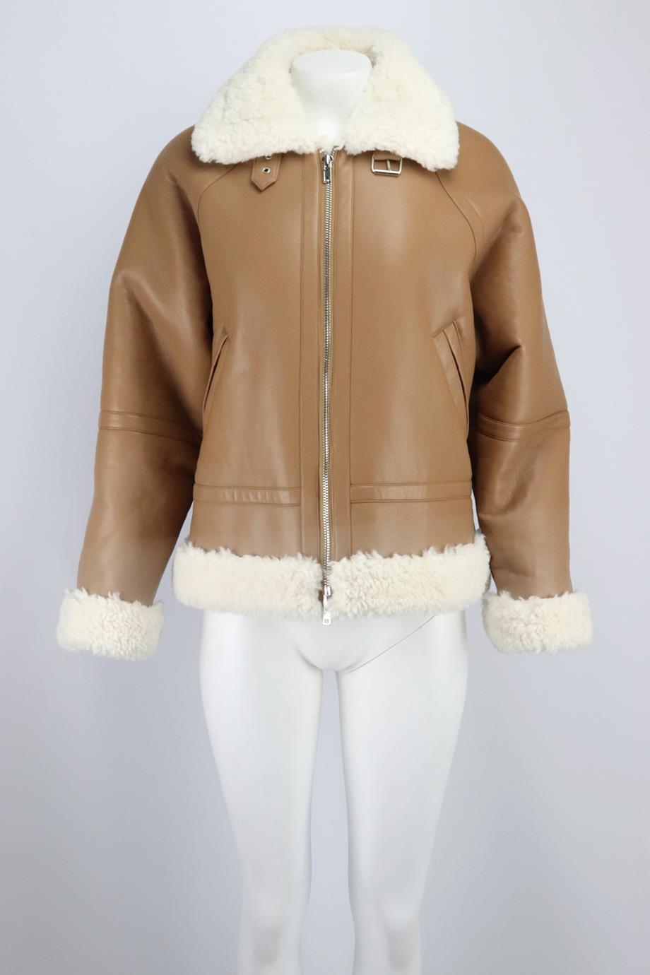 STAND STUDIO RIND FAUX SHEARLING JACKET SMALL