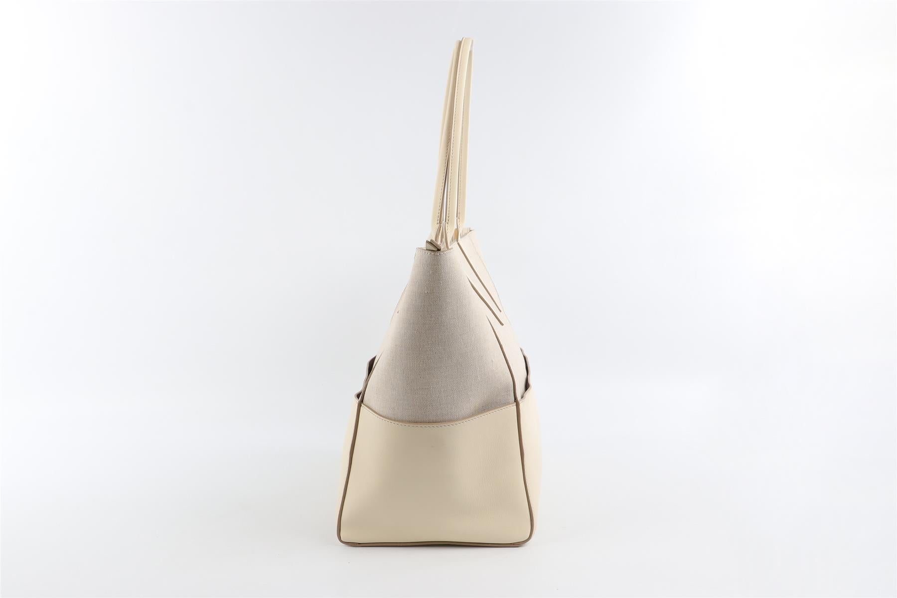 MÉTIER CREAM INCOGNITO SMALL LINEN TOTE BAG