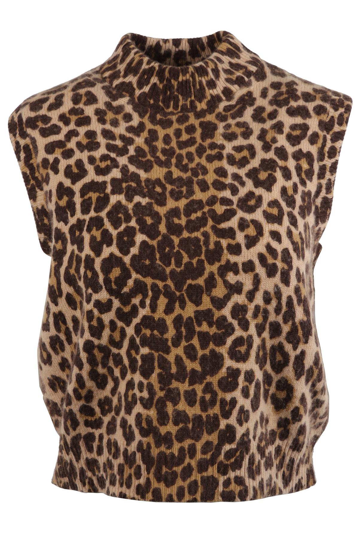 CELINE BROWN CASHMERE TOP MEDIUM