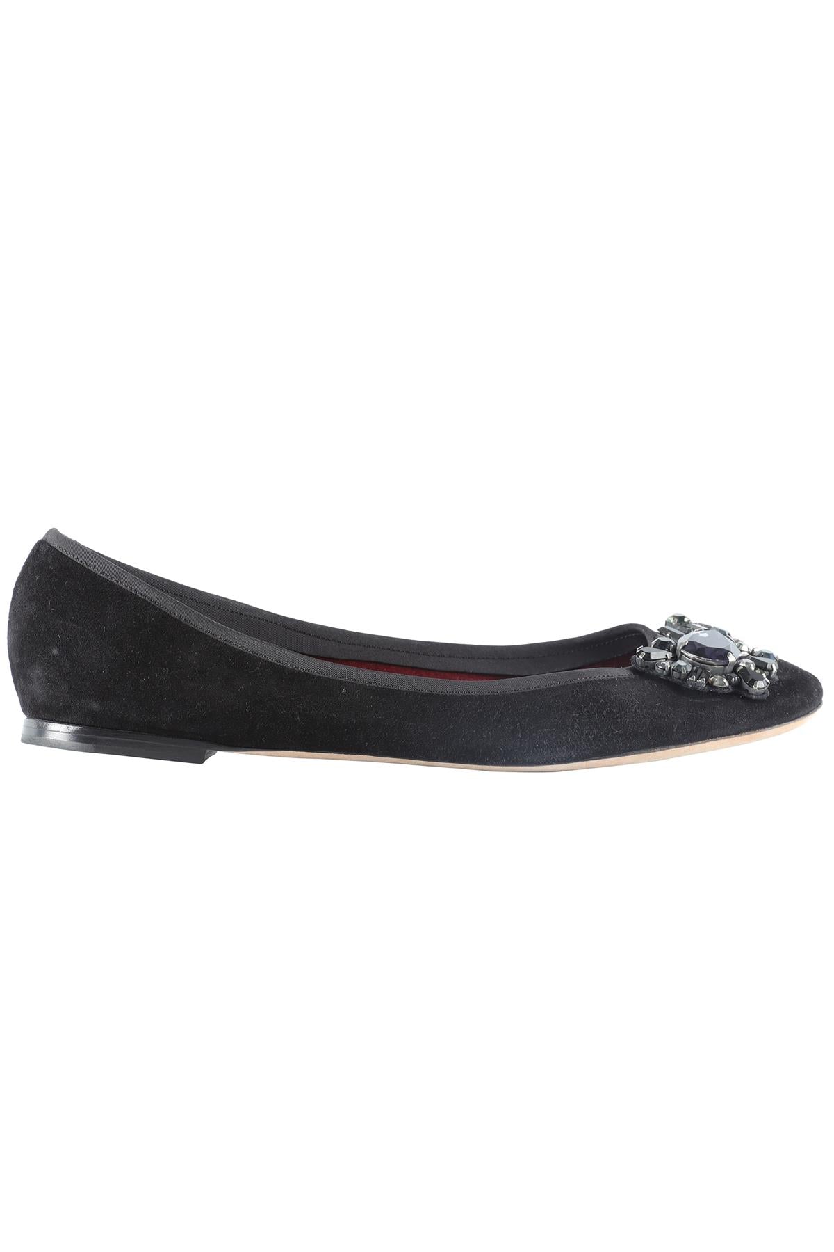 CHLOÉ BLACK SUEDE BALLET FLATS EU 39 UK 6 US 9