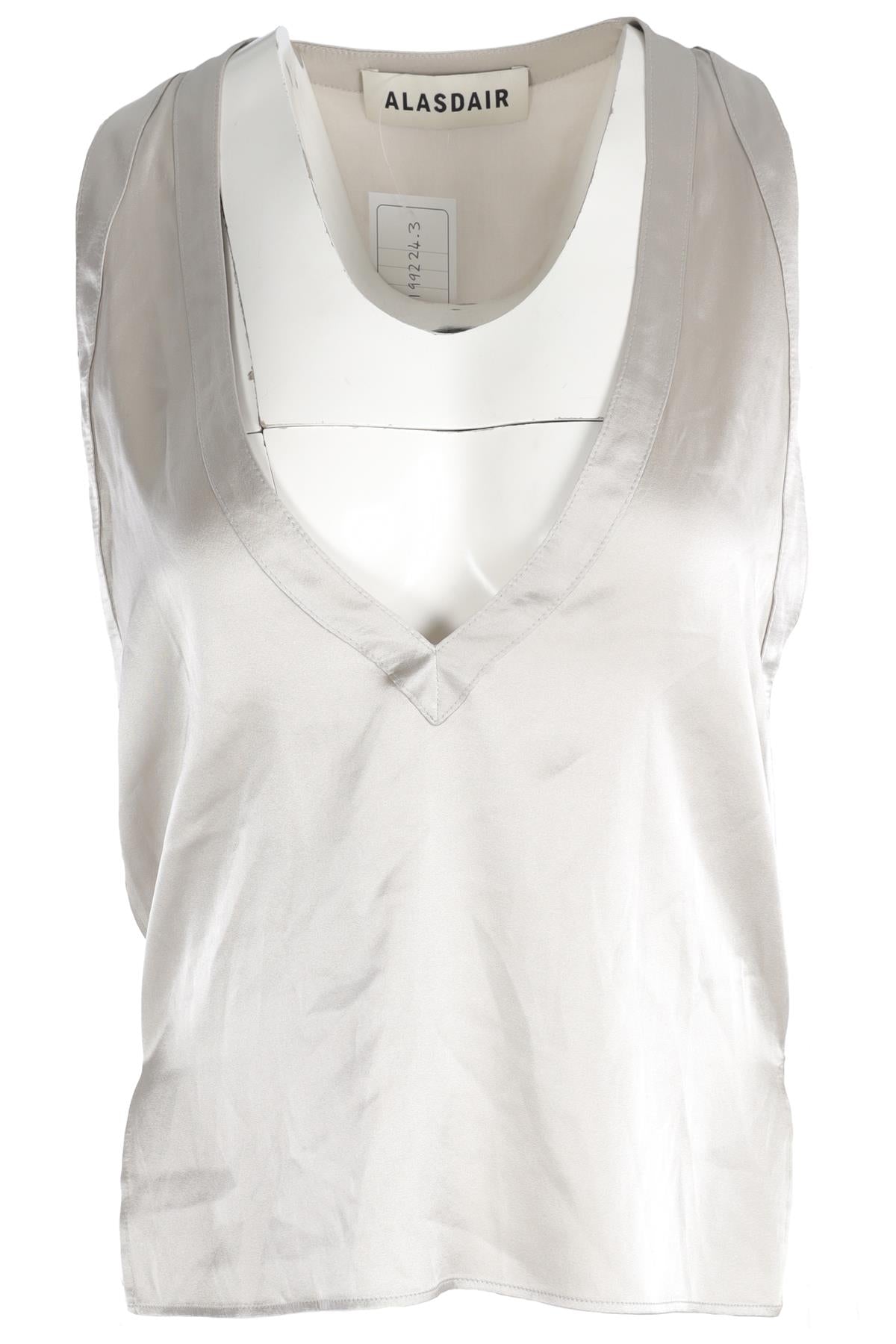 ALASDAIR TAUPE SILK TOP US 0 UK 4