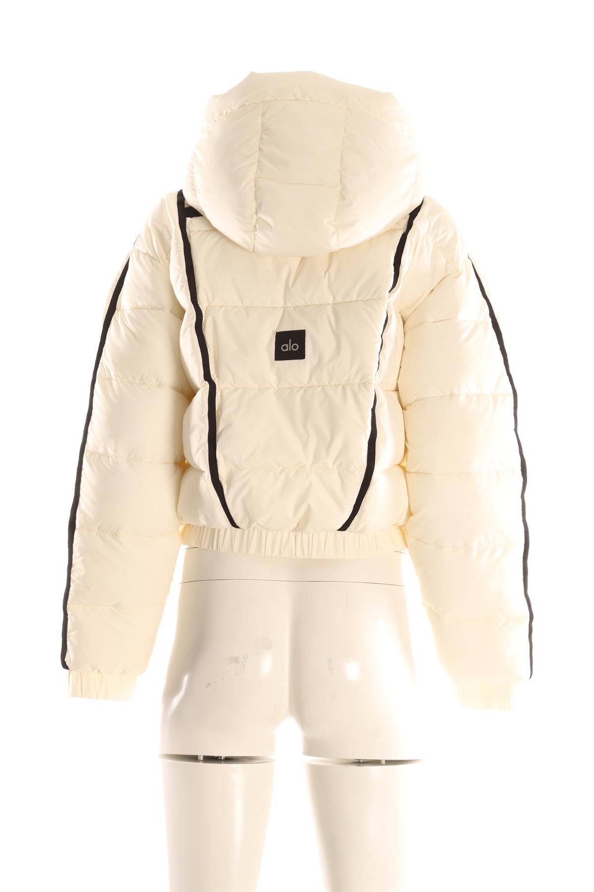 ALO YOGA WHITE PADDED SHELL JACKET MEDIUM
